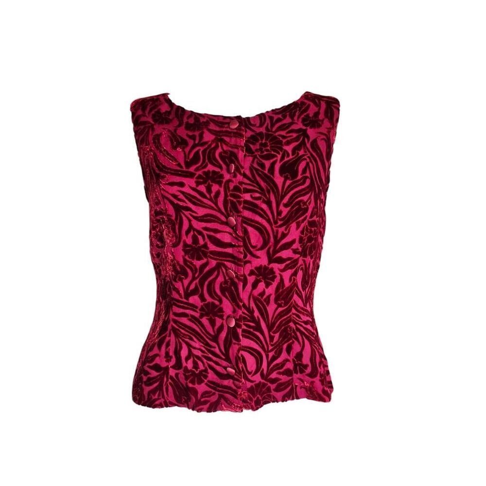 vintage whimsigoth burnout velvet top
